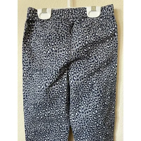 Jumping Beans Gray Cheetah Elastic Waist Porkchop Pockets Woven Pants Size 7 - Picture 6 of 7